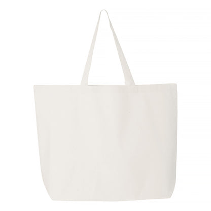 Front of white jumbo tote