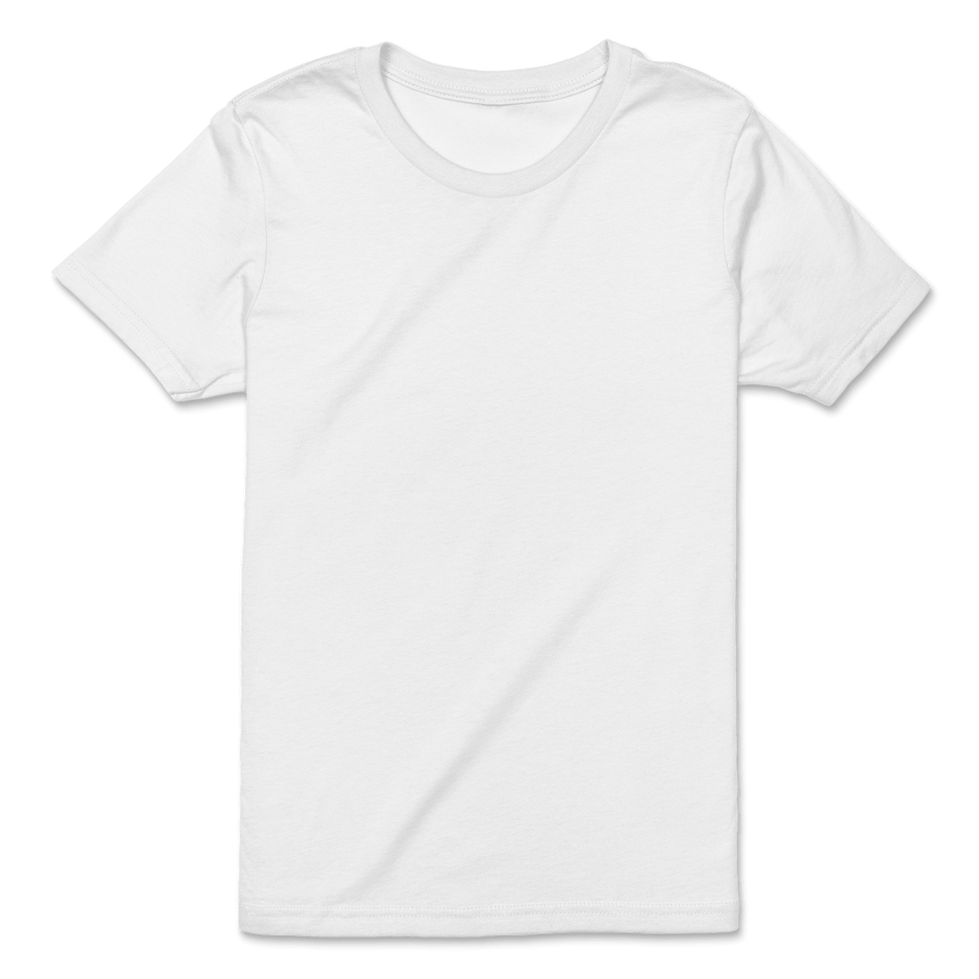 White t-shirt on a transparent background