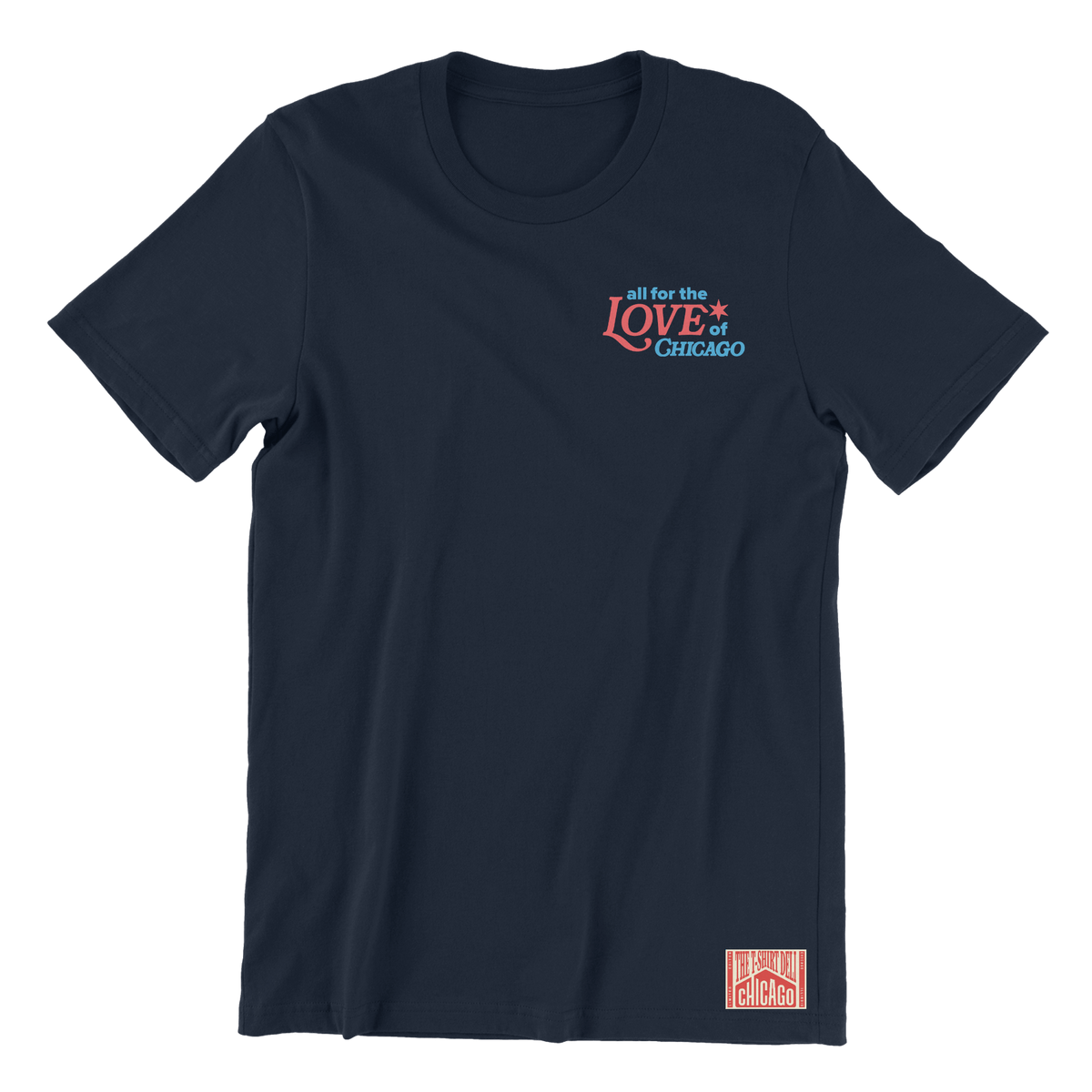 Navy blue t-shirt with &