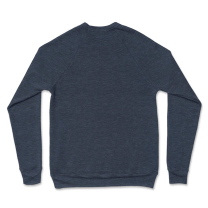 Heather Navy Crew Pullover Back