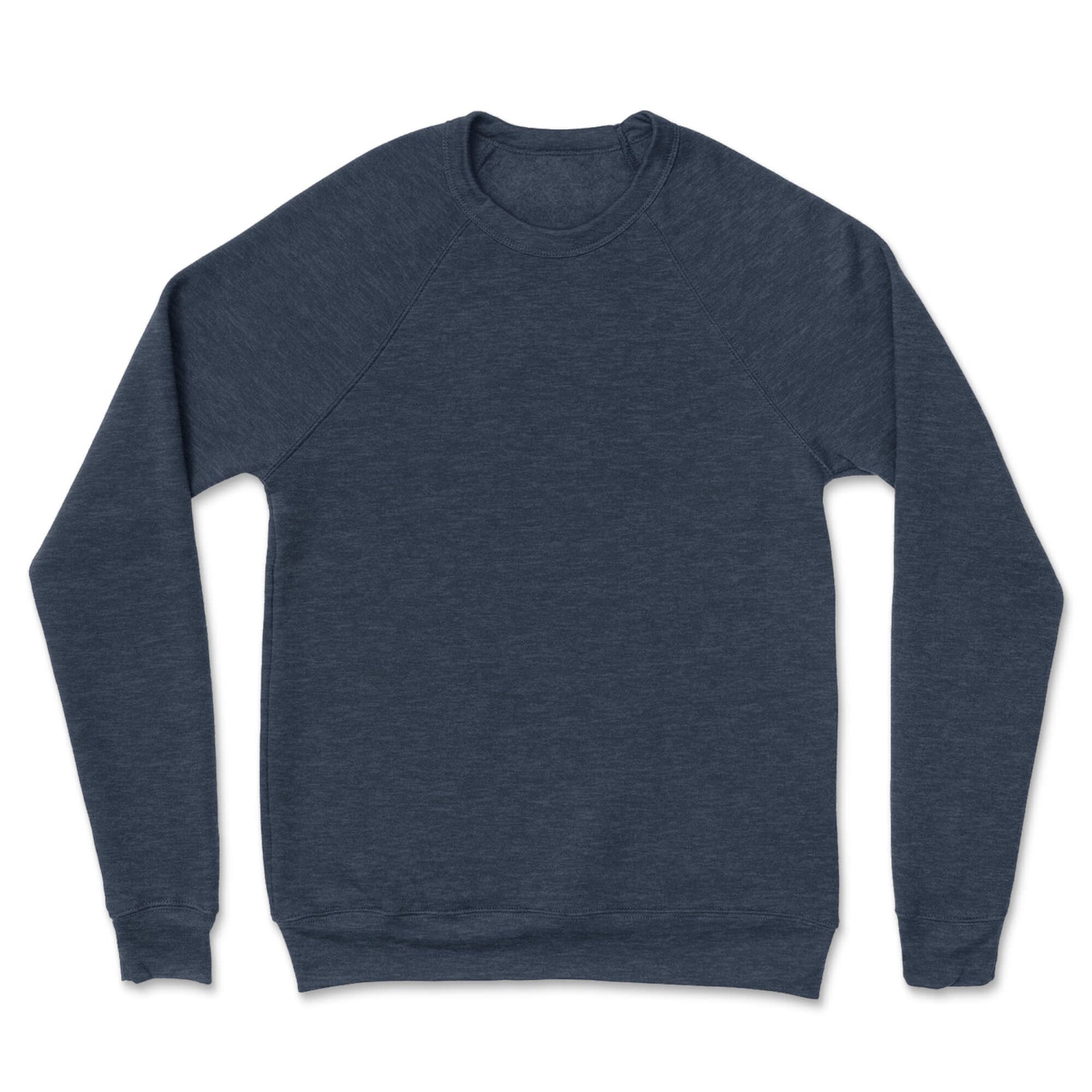 Heather Navy Crew Pullover Front