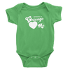 Grass green onesie with one chicago hearts me design
